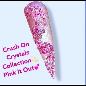 KittyKatClawz Nail Shop • Crush On Crystals Collection: Pink it Out (Pixie Mix)